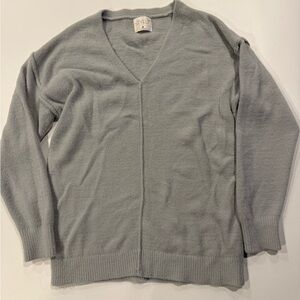 STYLUS baby blue  V-Neck Sweater for Women